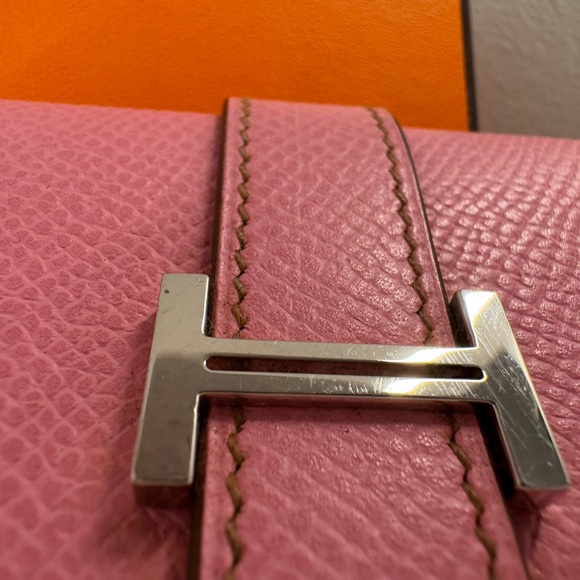 Hermes Bearn Pink Leather Card Holder Wallet - Picture 4 of 12